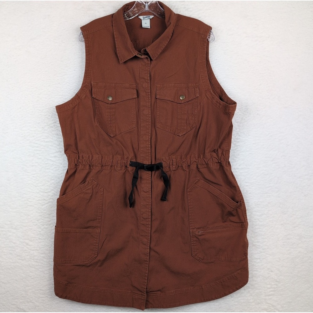 Duluth Trading Rootstock Gardening Tunic Vest Women's XL Clay